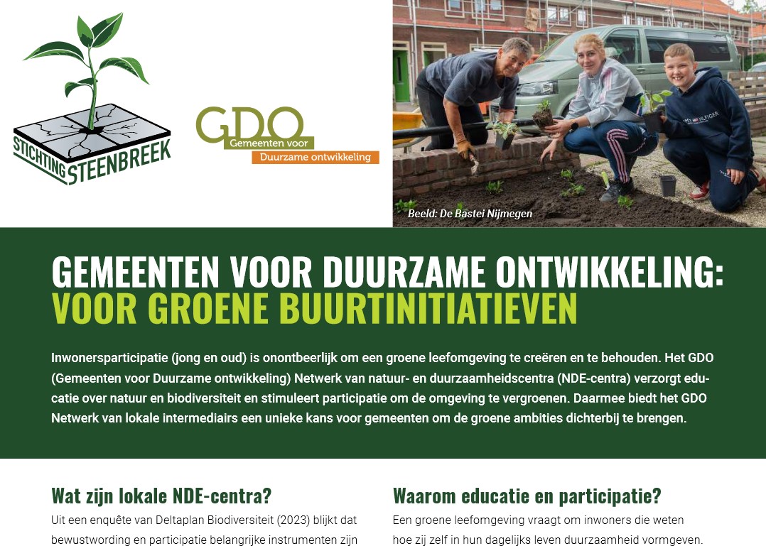 Groene menukaart voor buurtinitiatieven